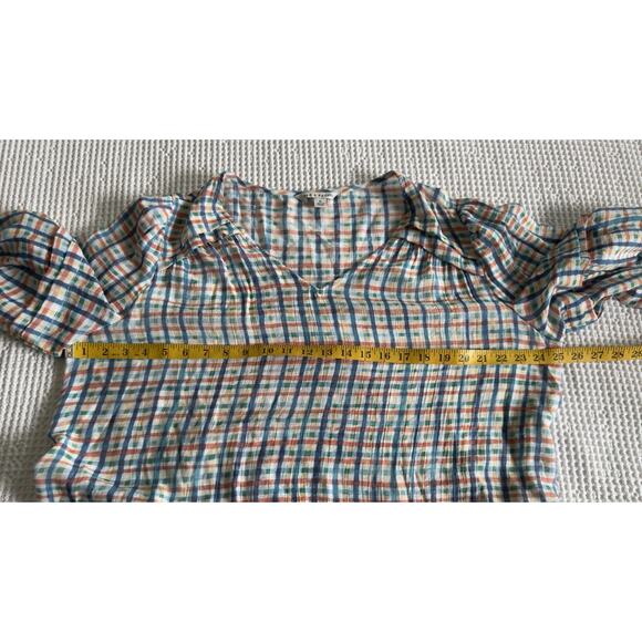Zac & Rachel XL Gingham Plaid Cottagecore Blouse Top NWOT - Picture 7 of 8